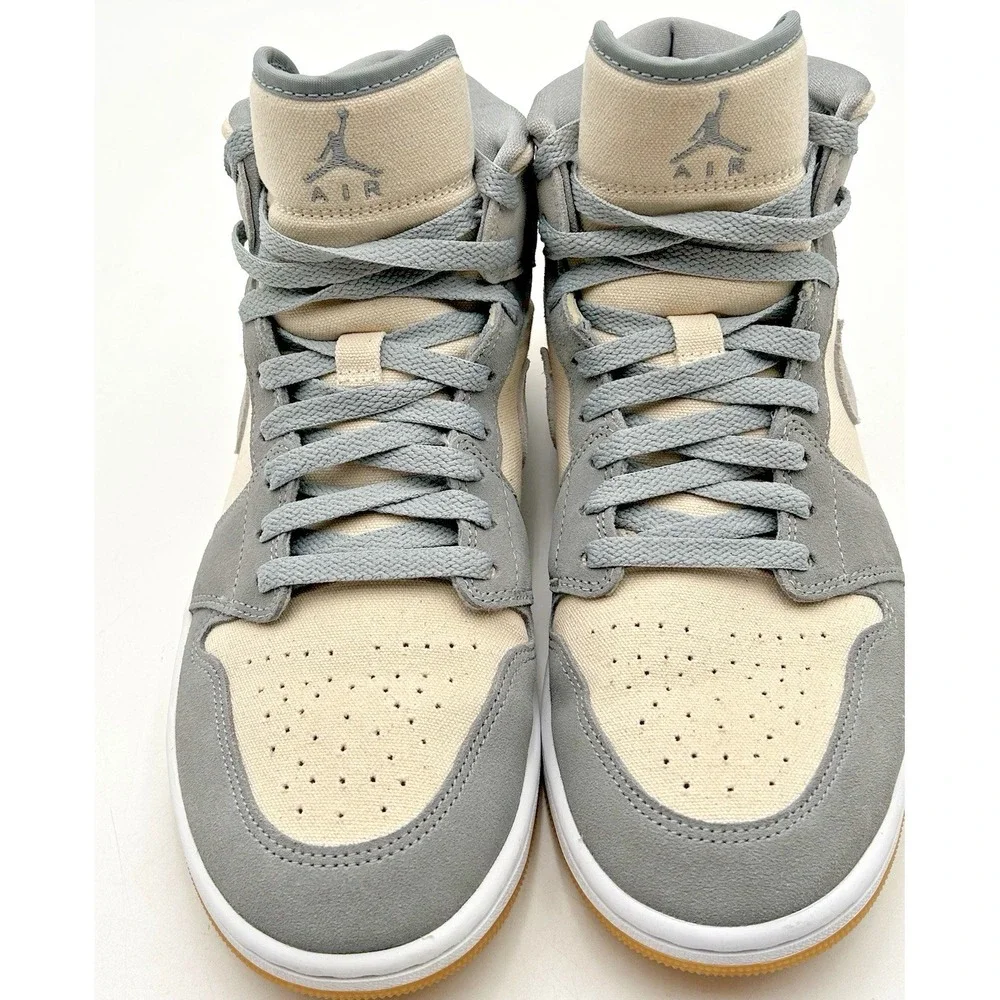 Jordan Air Jordan 1 Mid SE Coconut Milk Particle Gray Suede DN4281-100 Mens 11